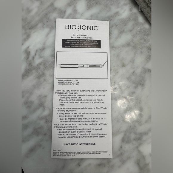 Bioionic Stylewinder 1” rotating curling iron - Picture 5 of 5